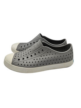 Native Jefferson Pigeon Grey Shell White EVA Slip On Shoes Mens 9 Womens 11